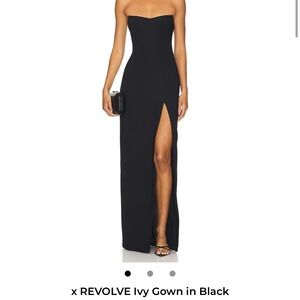 Amanda Uprichard Strapless Black Gown